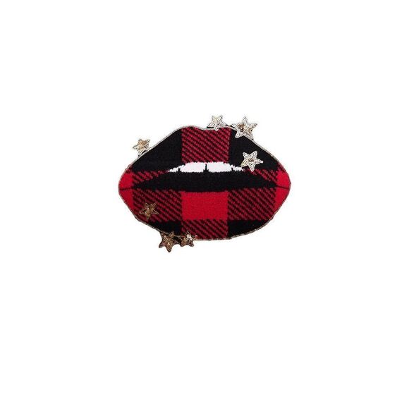 TORRID Star Lips Buffalo Plaid Pullover Sweater Crew Neck Plus Size Holiday NWT - Picture 6 of 13